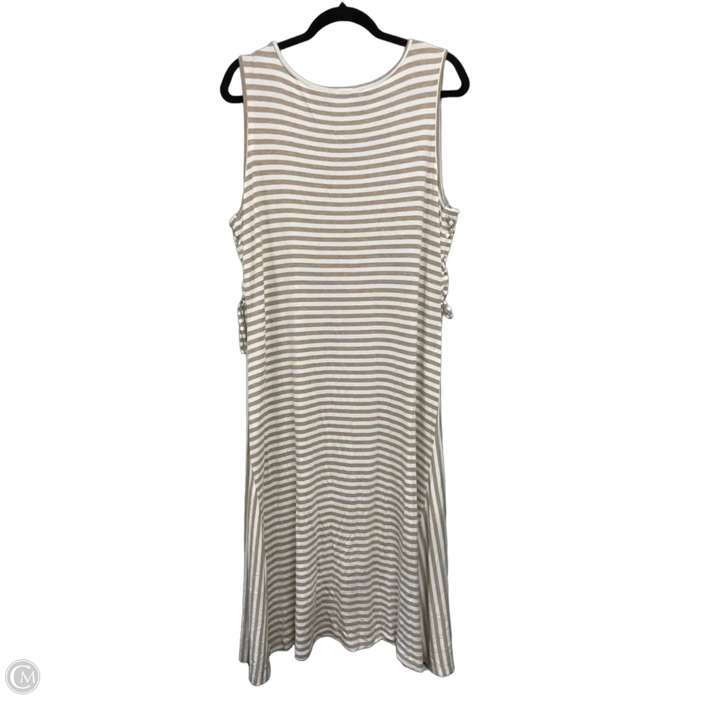 Dress Casual Maxi By Chicos In Striped Pattern, Size: Xl