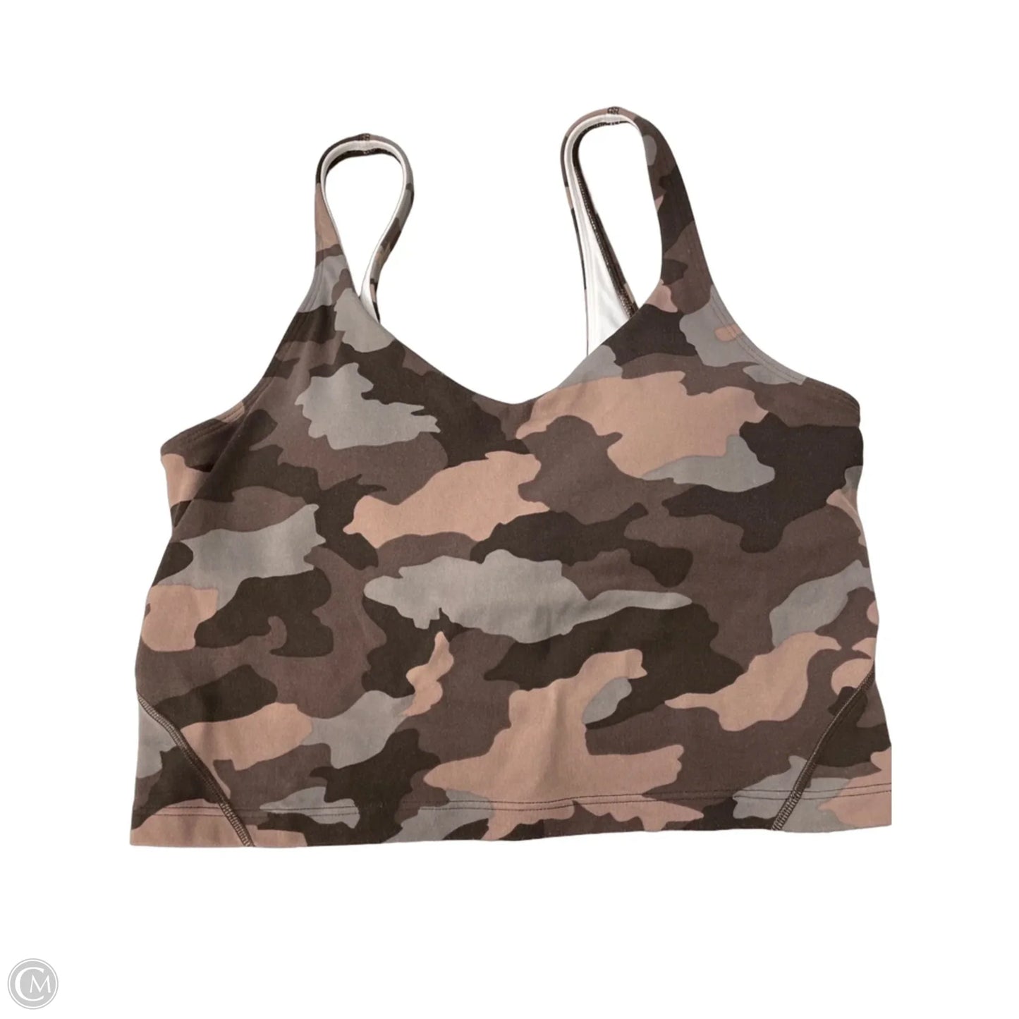 Athletic Bra By Lululemon In Camouflage Print, Size: 8
