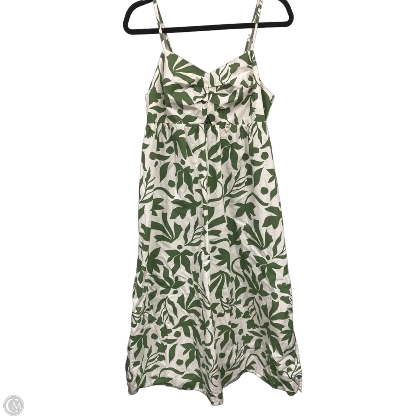 Dress Casual Maxi By Time And Tru In Green & White, Size: M