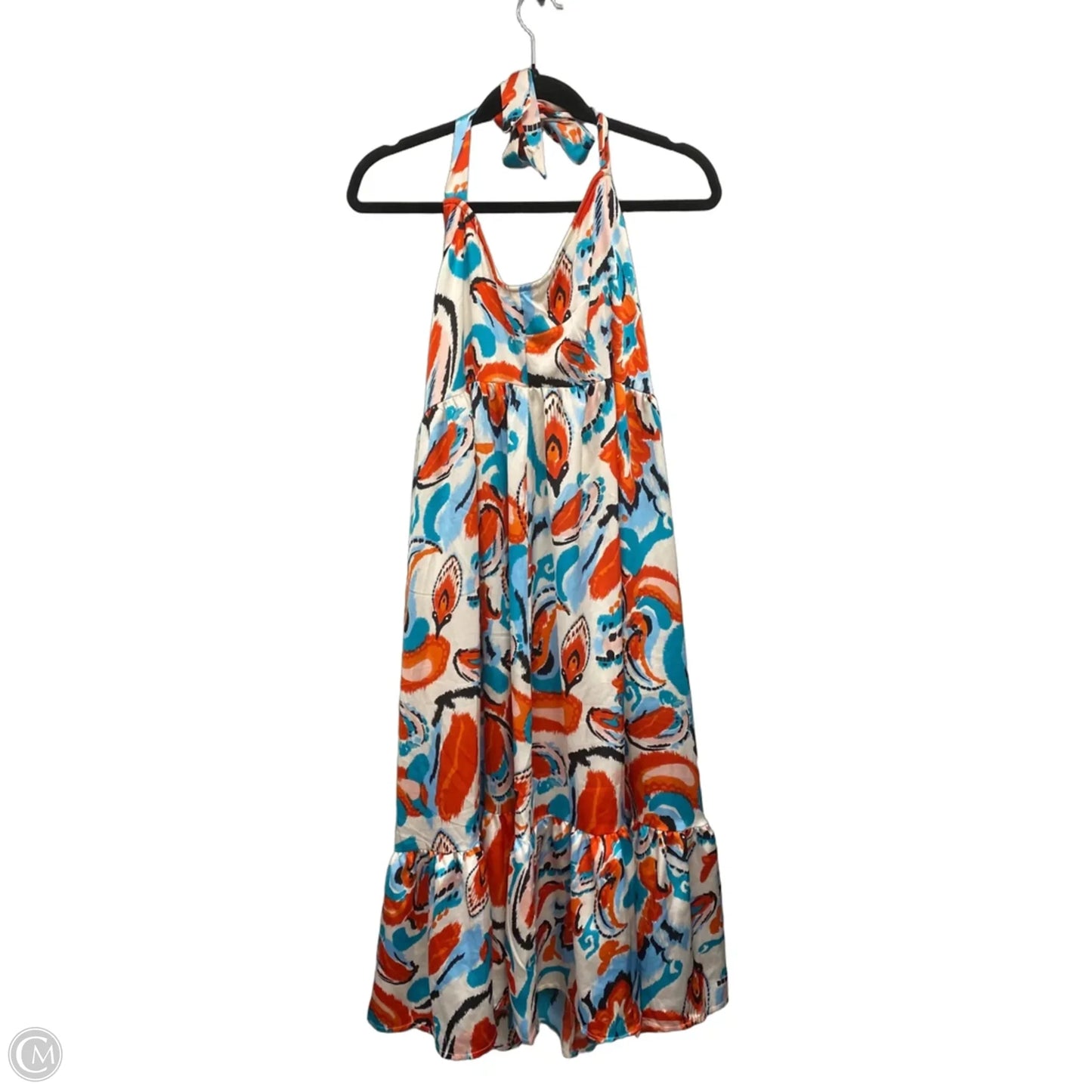 Dress Casual Maxi By Tcec In Blue & Orange, Size: S