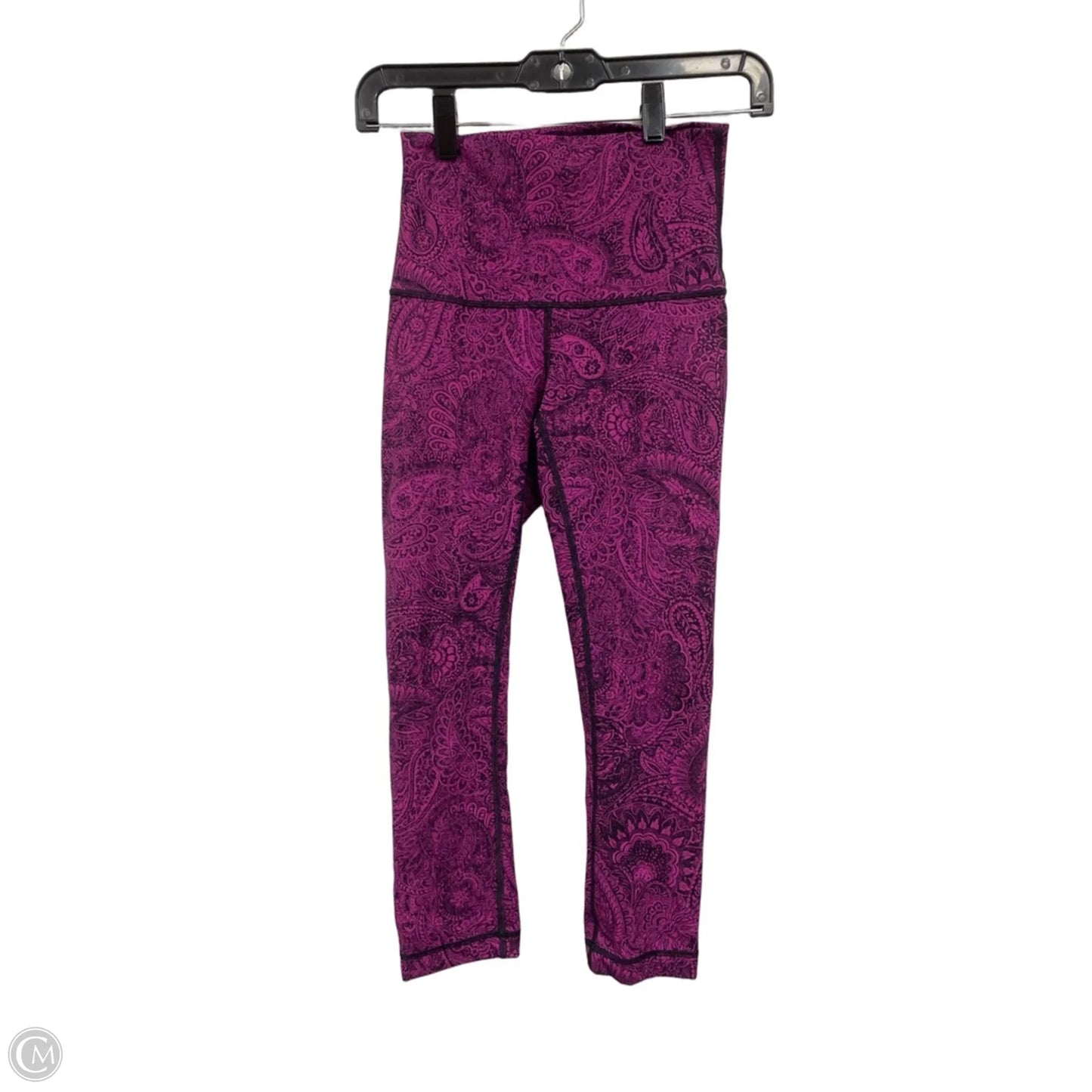 Athletic Leggings By Lululemon In Black & Pink, Size: 4