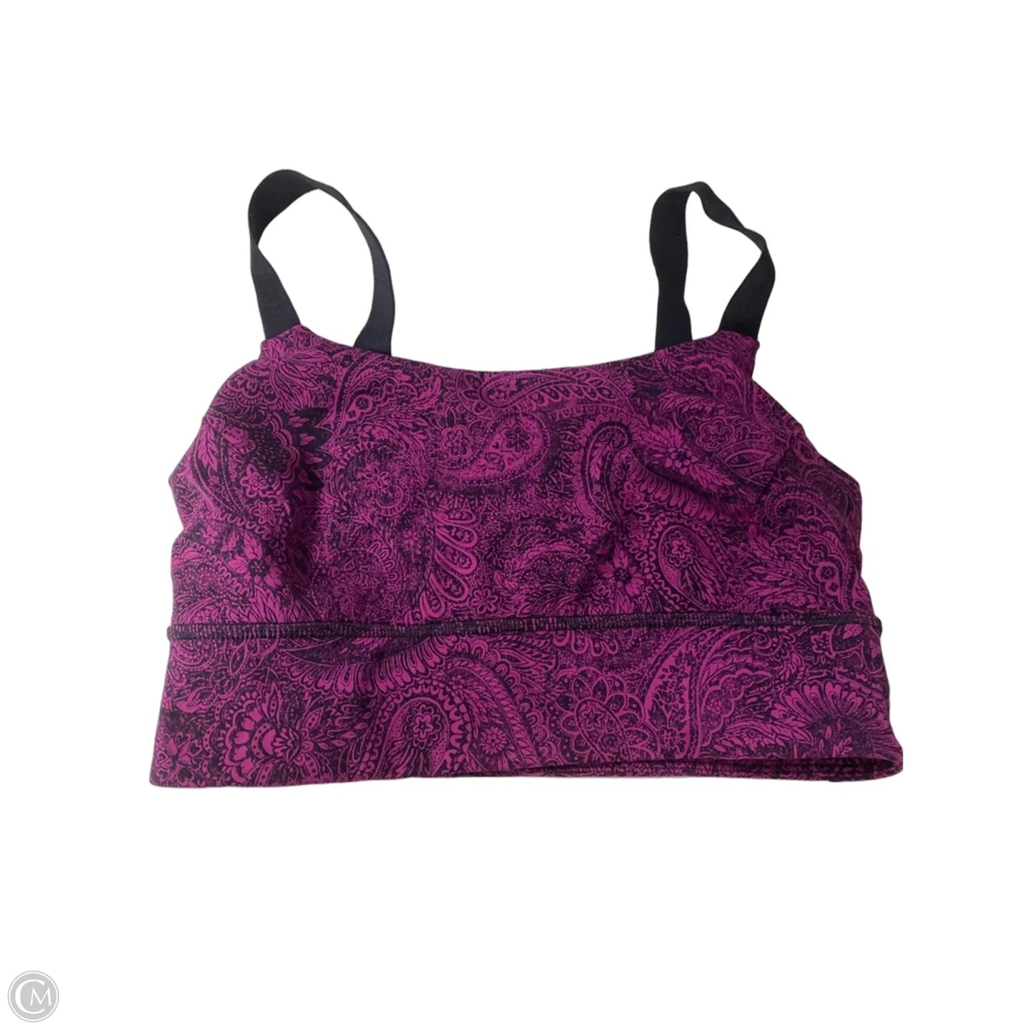 Athletic Bra By Lululemon In Black & Pink, Size: 6