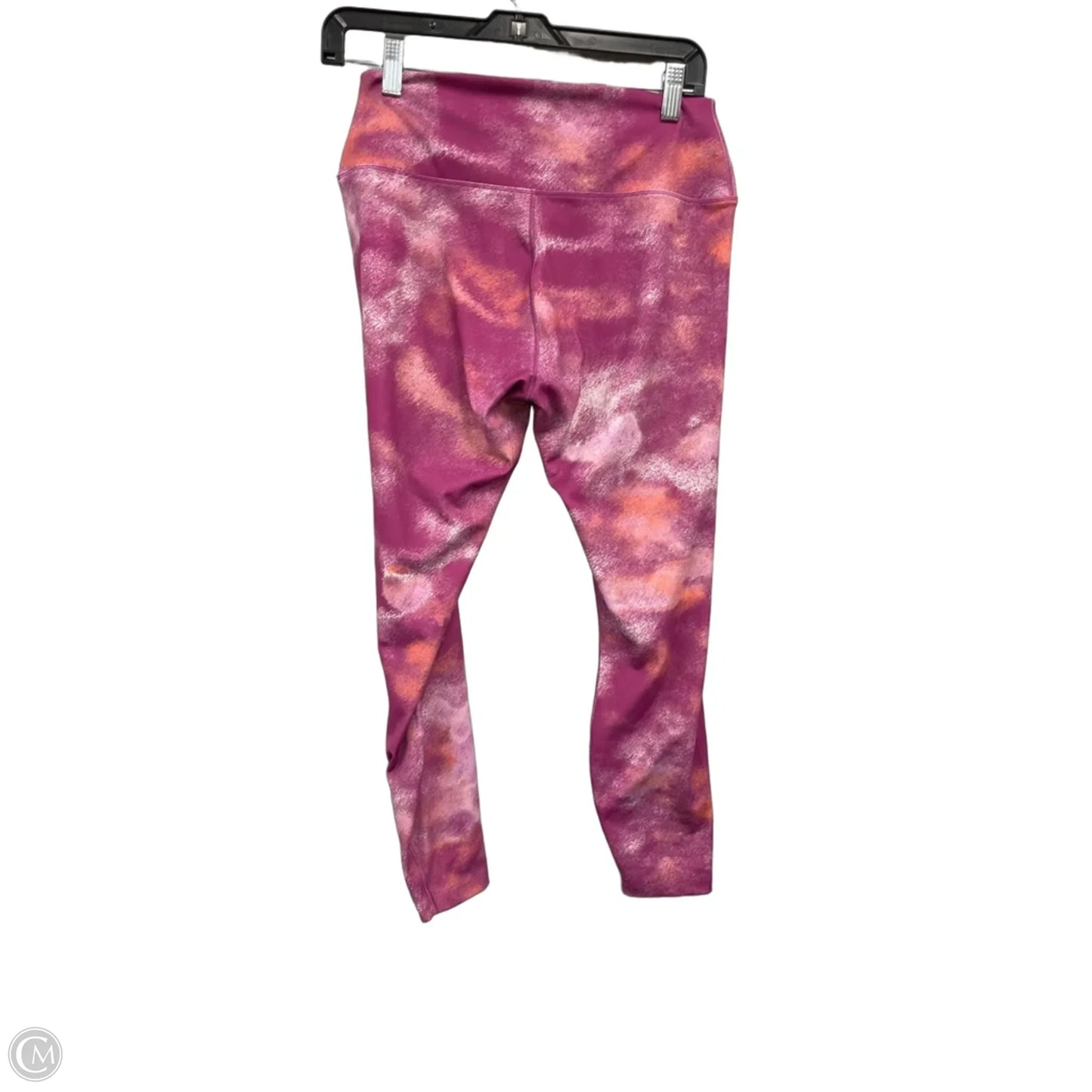 Athletic Leggings By Nike Apparel In Orange & Pink, Size: L