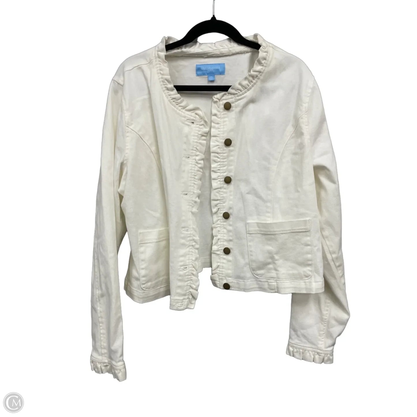 Jacket Denim By Draper James In Cream, Size: Xxl