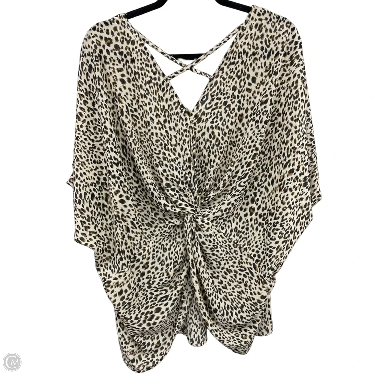 Top Short Sleeve By Umgee In Animal Print, Size: 1x
