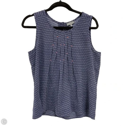 Top Sleeveless By Market & Spruce In Blue & White, Size: M