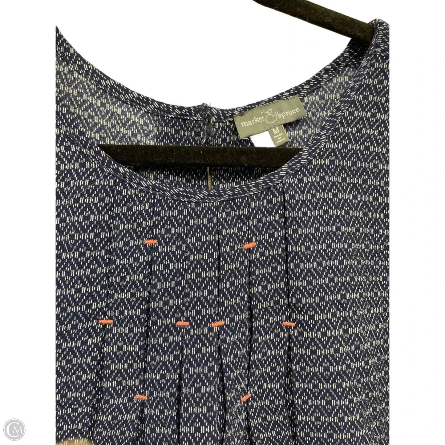 Top Sleeveless By Market & Spruce In Blue & White, Size: M