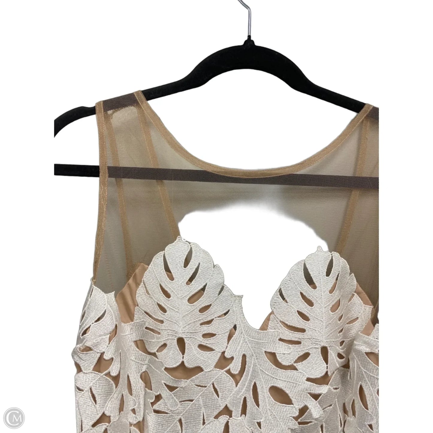 Dress Casual Short By Fashion Nova In Tan & White, Size: Xl