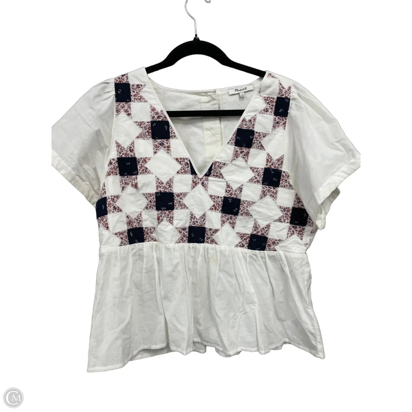 Top Short Sleeve By Madewell In Cream, Size: M
