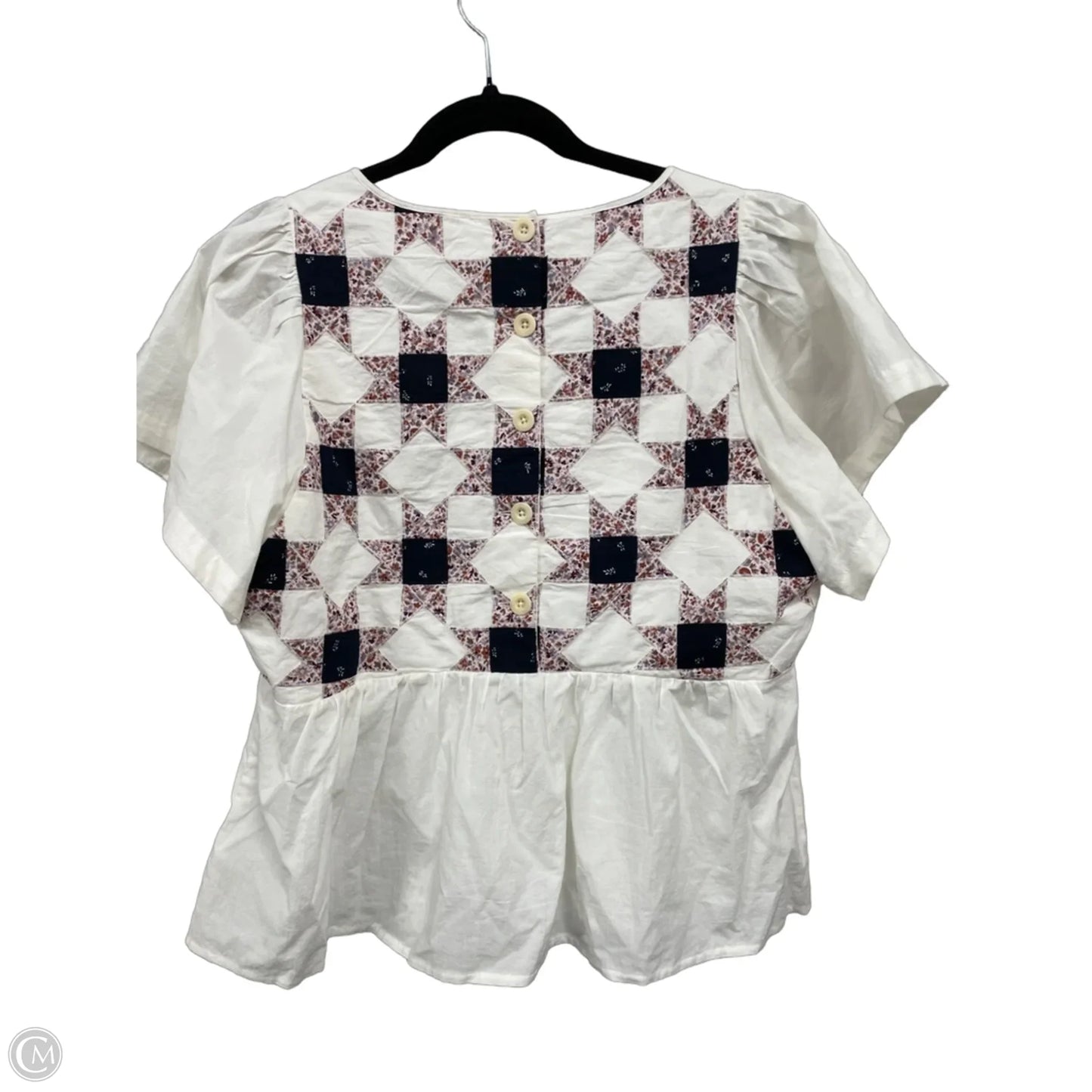 Top Short Sleeve By Madewell In Cream, Size: M