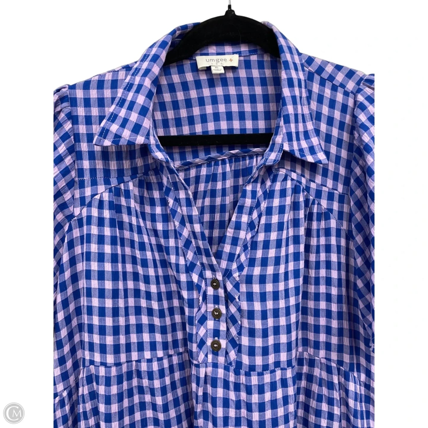Dress Casual Short By Umgee In Checkered Pattern, Size: Xl
