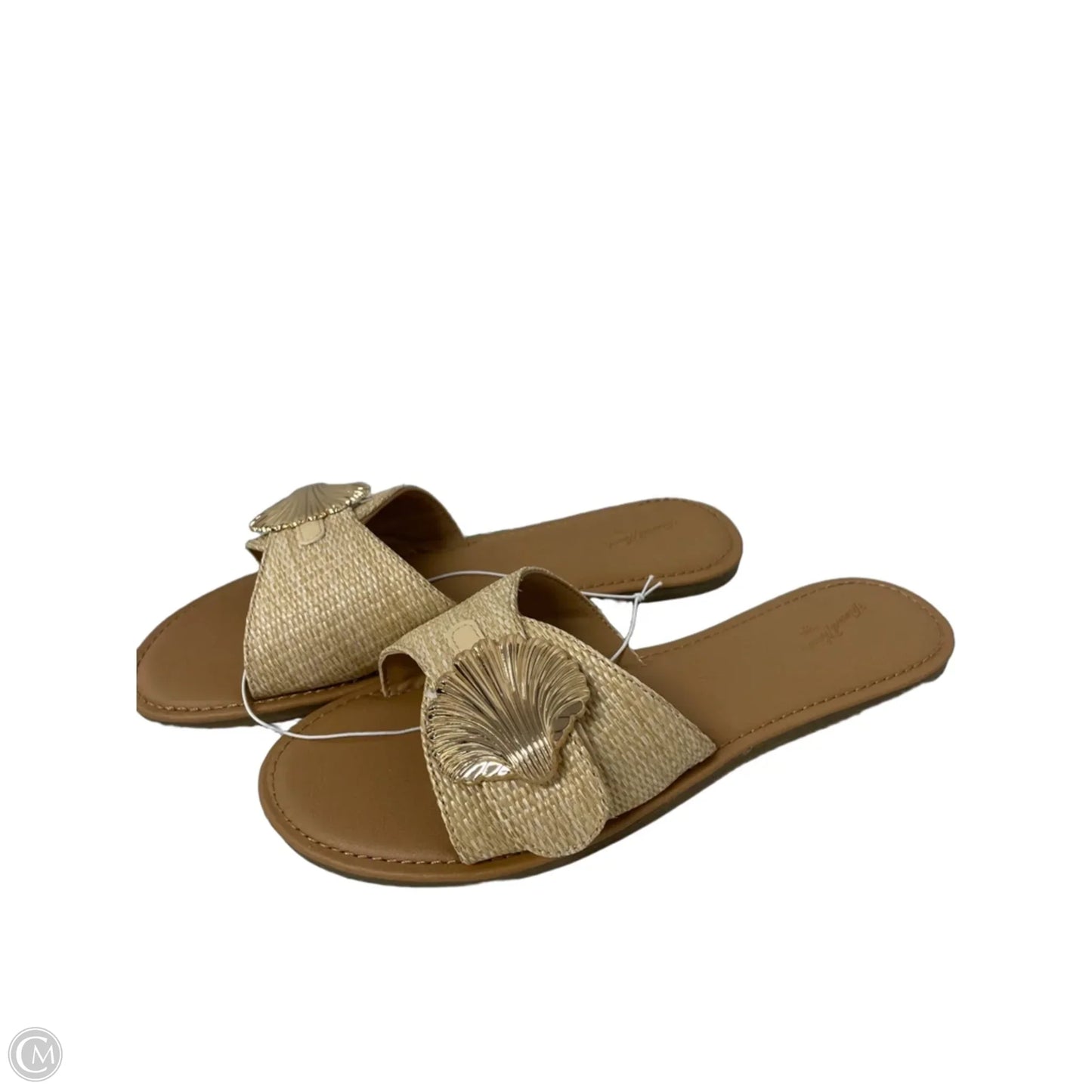 Sandals Flats By Universal Thread In Gold & Tan, Size: 10