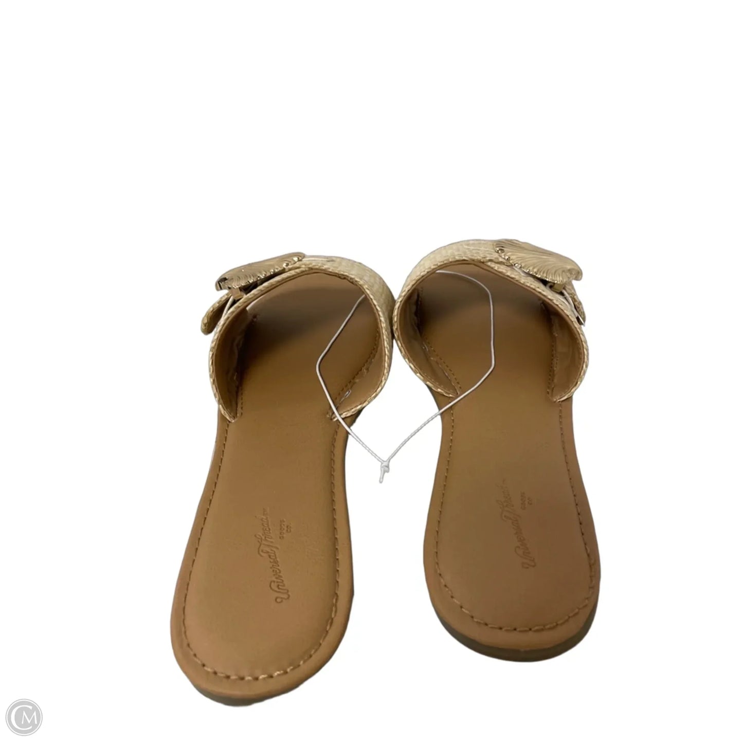 Sandals Flats By Universal Thread In Gold & Tan, Size: 10