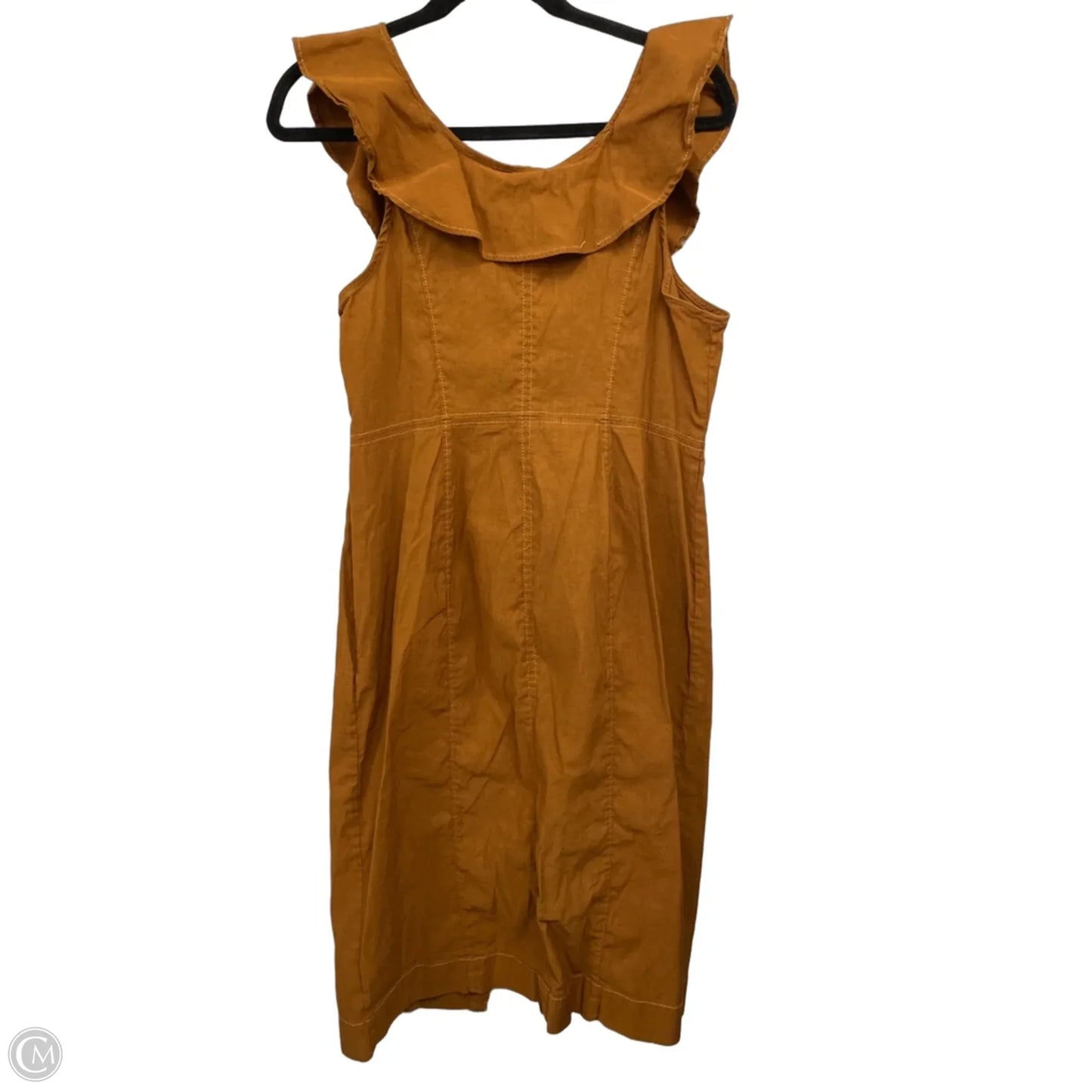 Dress Casual Midi By Anthropologie In Copper, Size: 1x