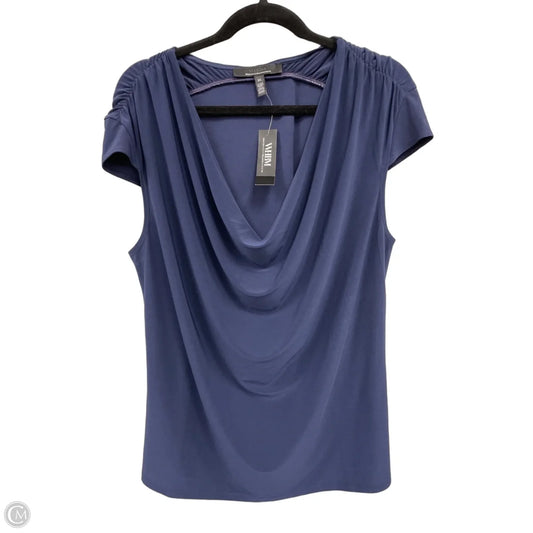 Top Short Sleeve By White House Black Market In Navy, Size: Xl