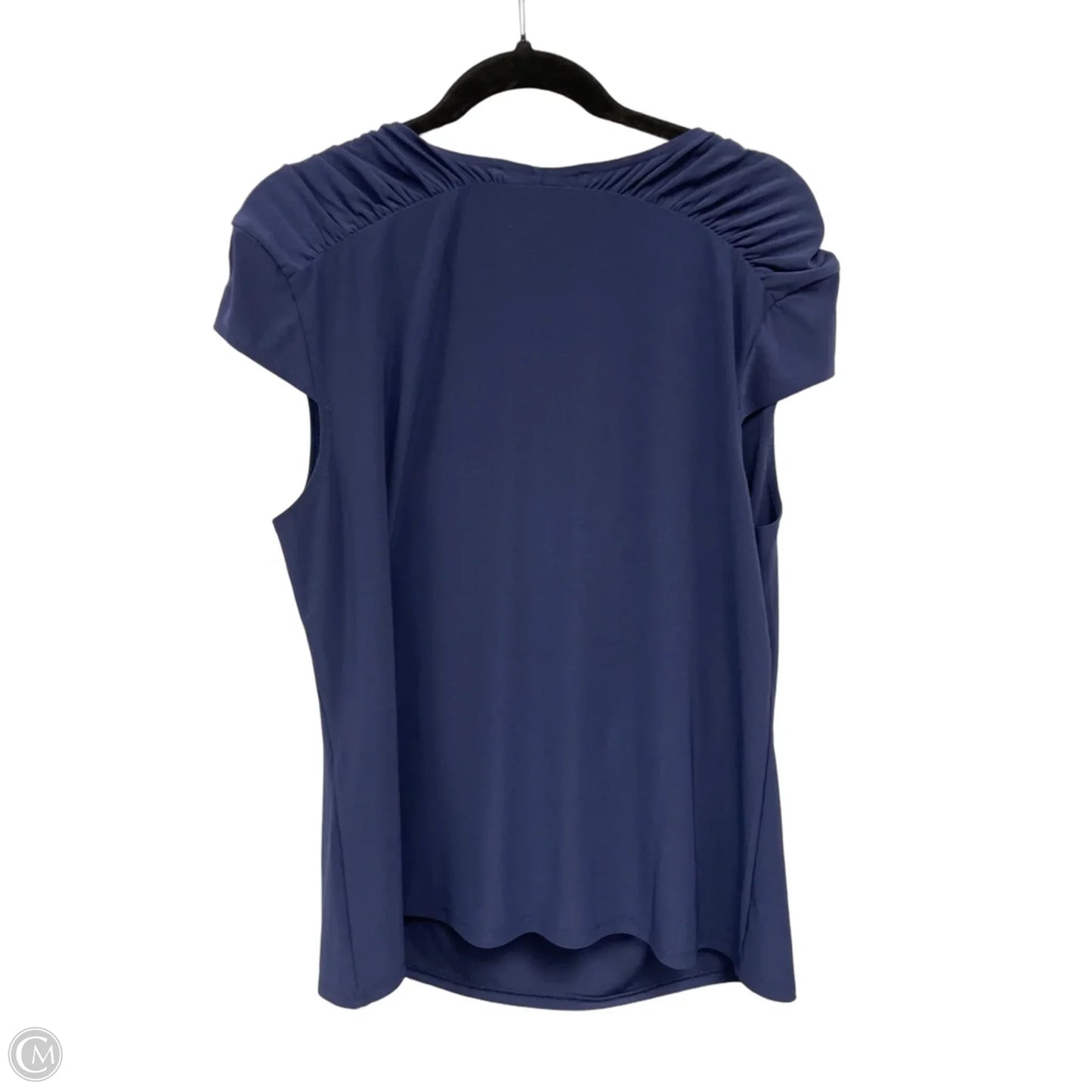 Top Short Sleeve By White House Black Market In Navy, Size: Xl