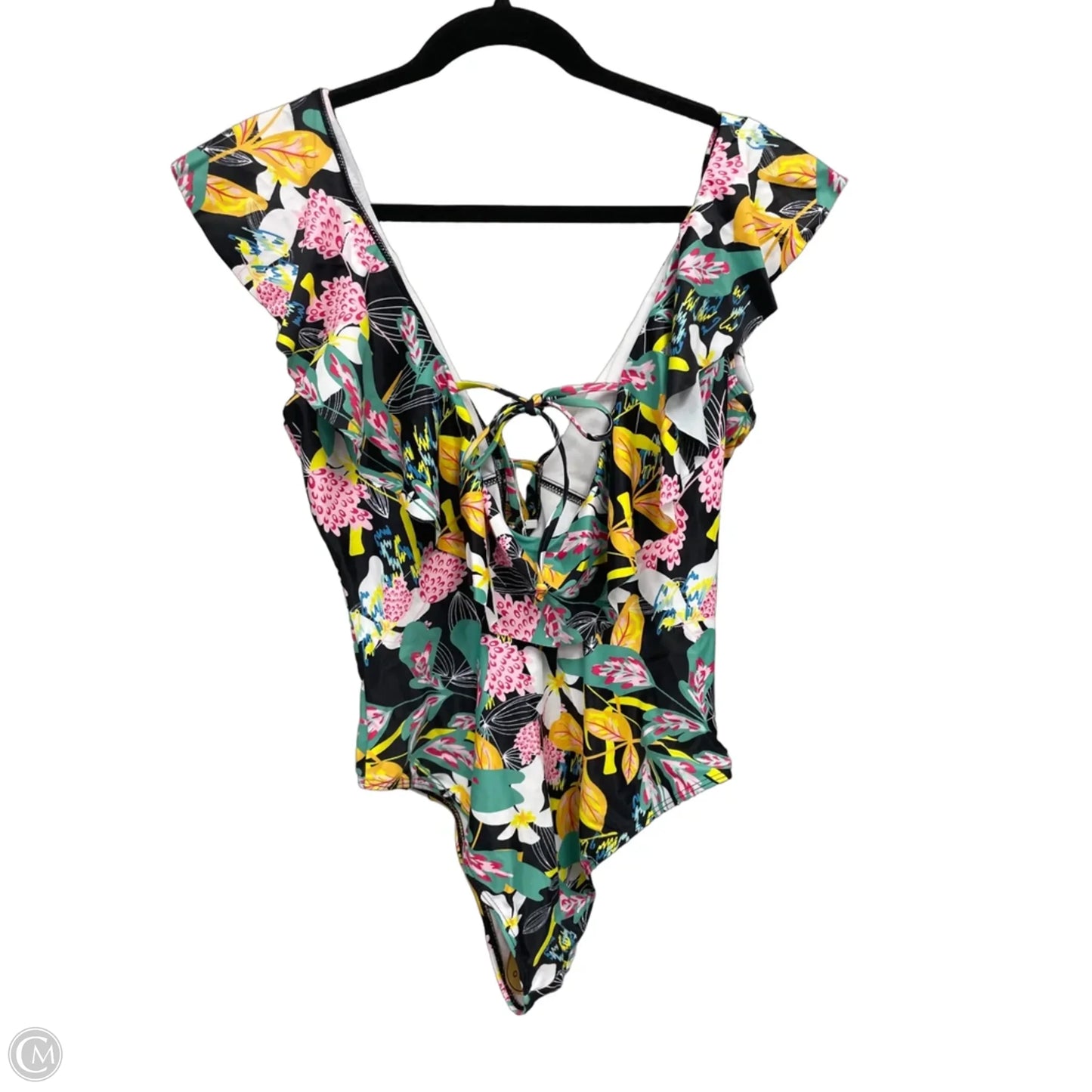 Swimsuit By Clothes Mentor In Tropical Print, Size: M