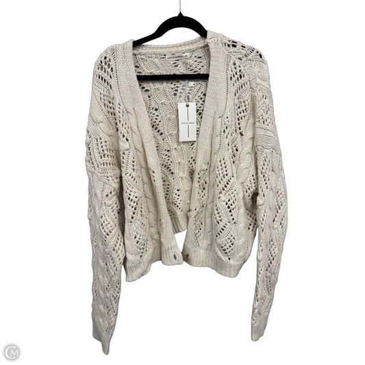 Cardigan By Moon And Madison In Cream, Size: Xl