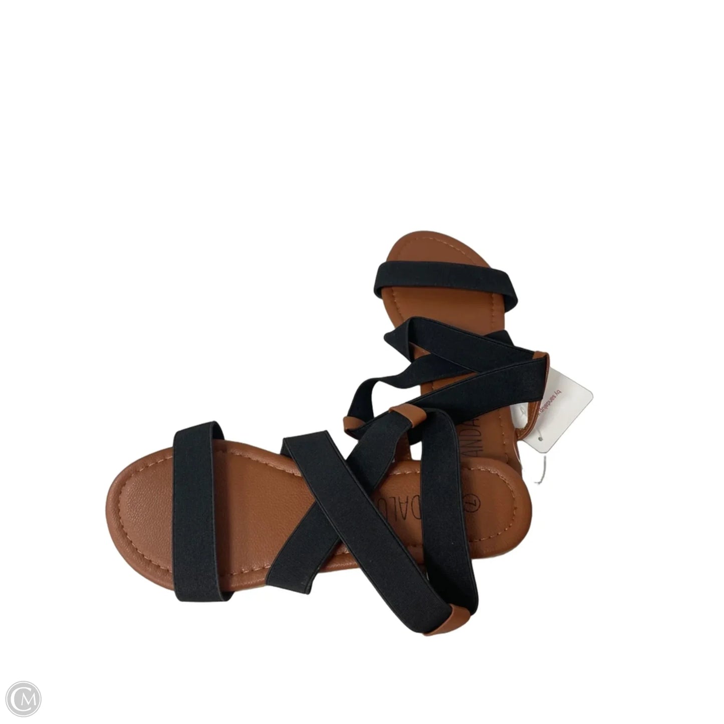 Sandals Flats By Clothes Mentor In Black, Size: 7