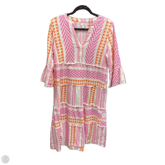 Dress Casual Midi By Mudpie In Orange & Pink, Size: S