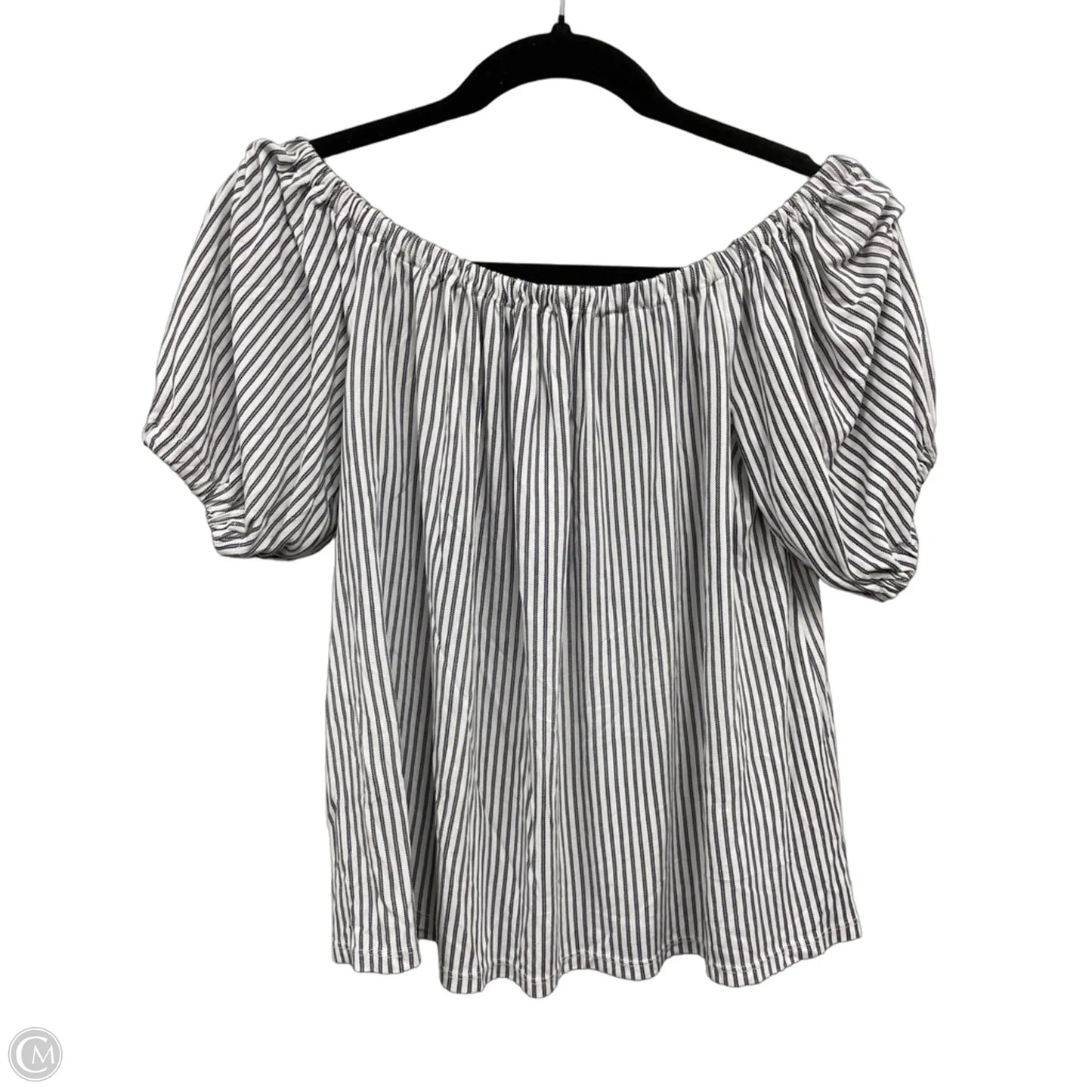Top Short Sleeve By Loft In Striped Pattern, Size: S