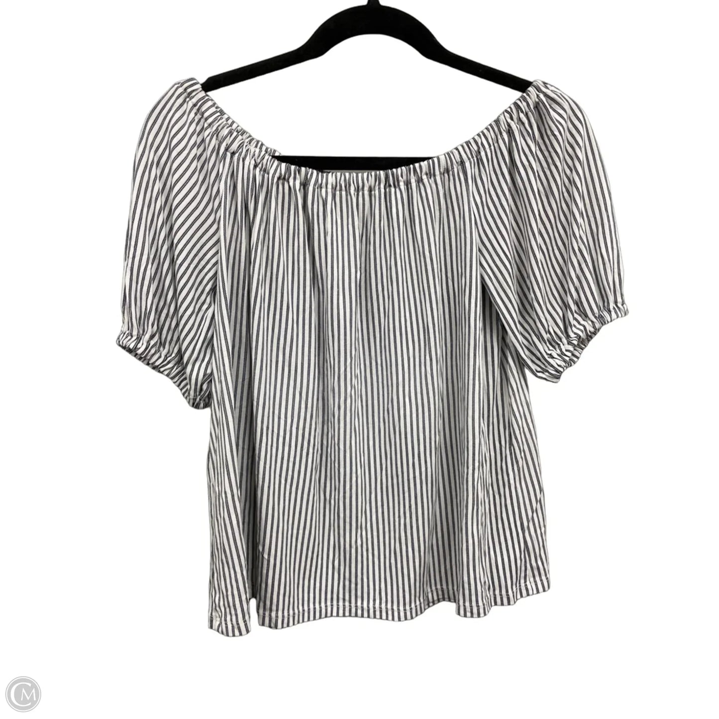 Top Short Sleeve By Loft In Striped Pattern, Size: S