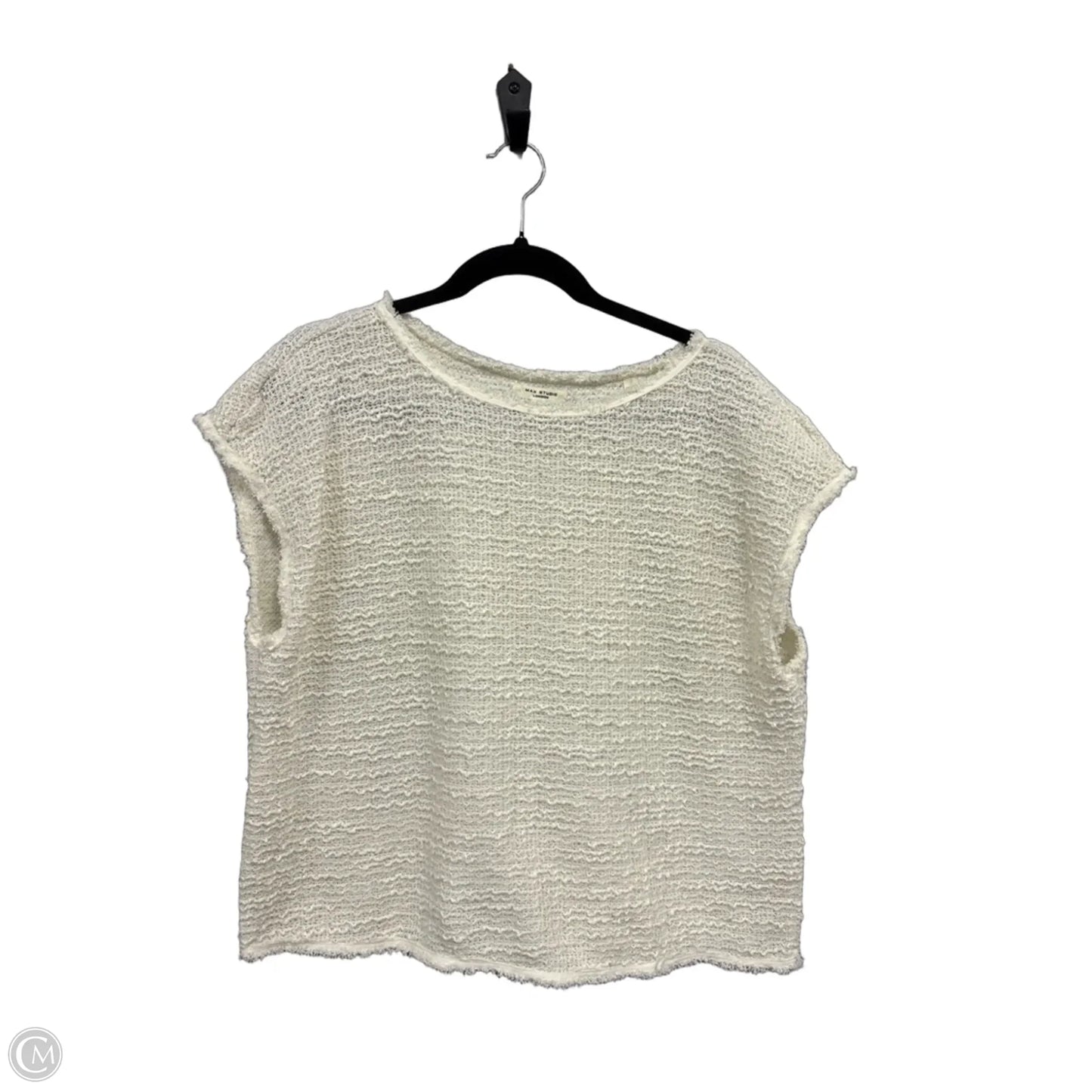 Top Short Sleeve By Max Studio In Cream, Size: Xl