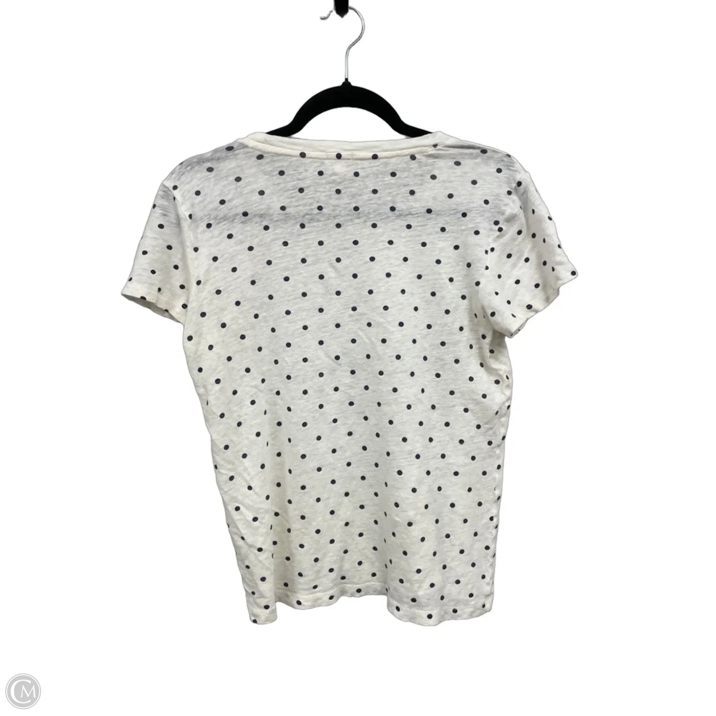Top Short Sleeve By J. Crew In Polkadot Pattern, Size: M