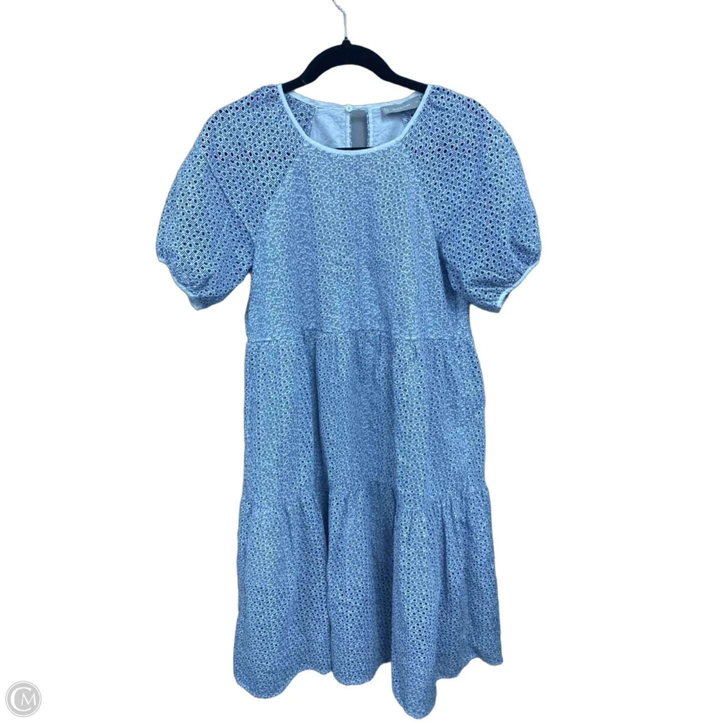 Dress Casual Midi By Everlane In Blue & White, Size: Xs