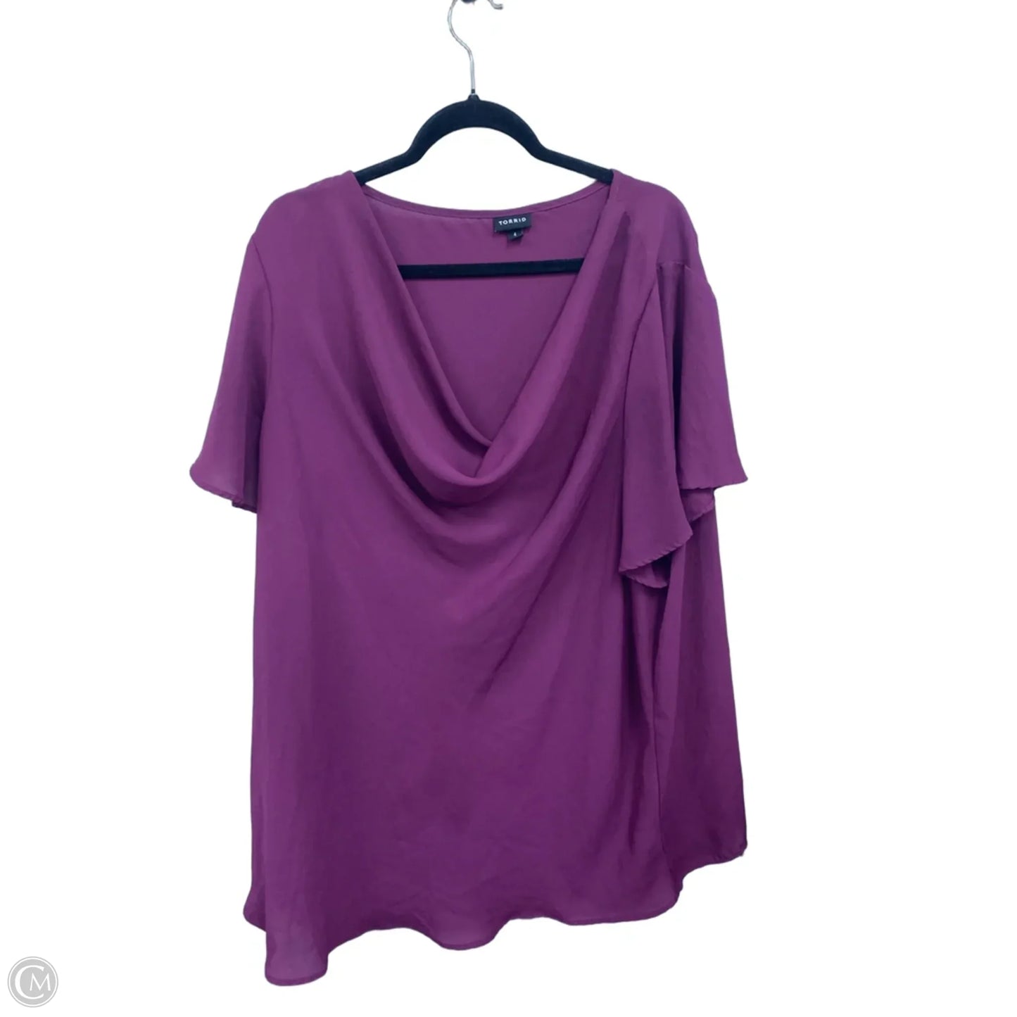 Top Short Sleeve By Torrid In Purple, Size: 4x
