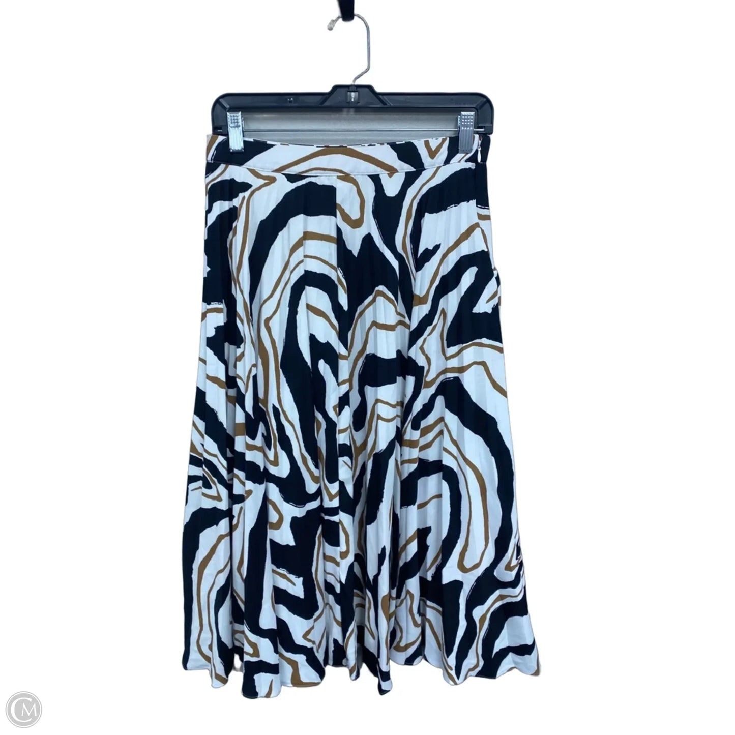 Skirt Midi By Chicos In Black & Brown, Size: 2