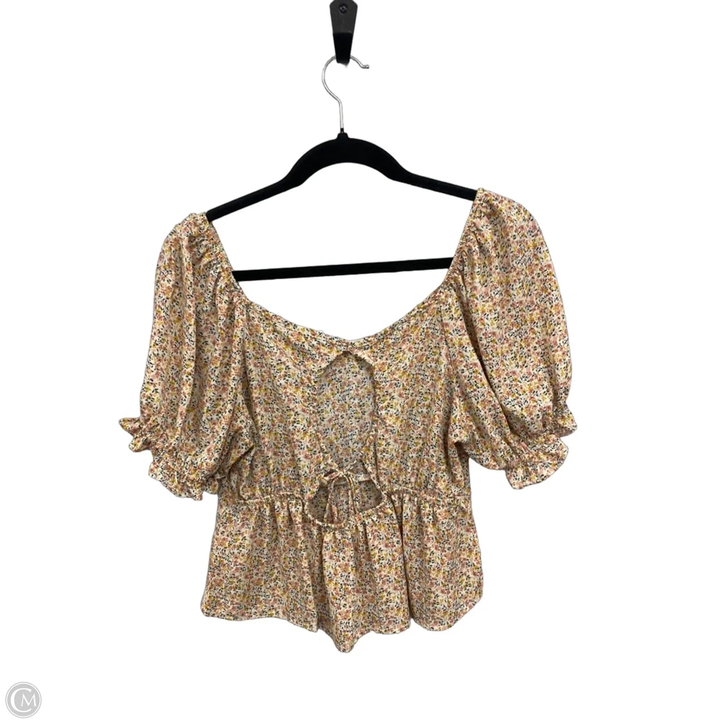 Top Short Sleeve By Sienna Sky In Floral Print, Size: L