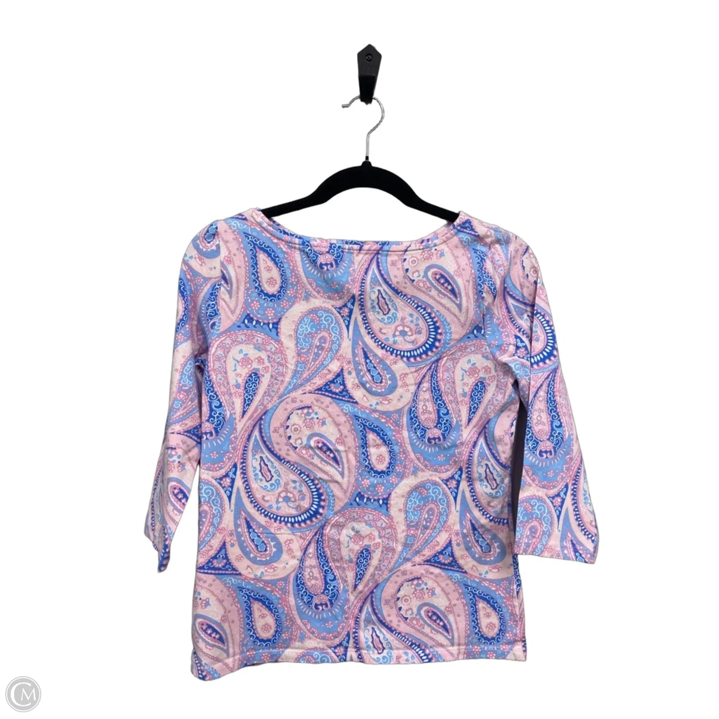 Top 3/4 Sleeve By Talbots In Paisley Print, Size: Sp