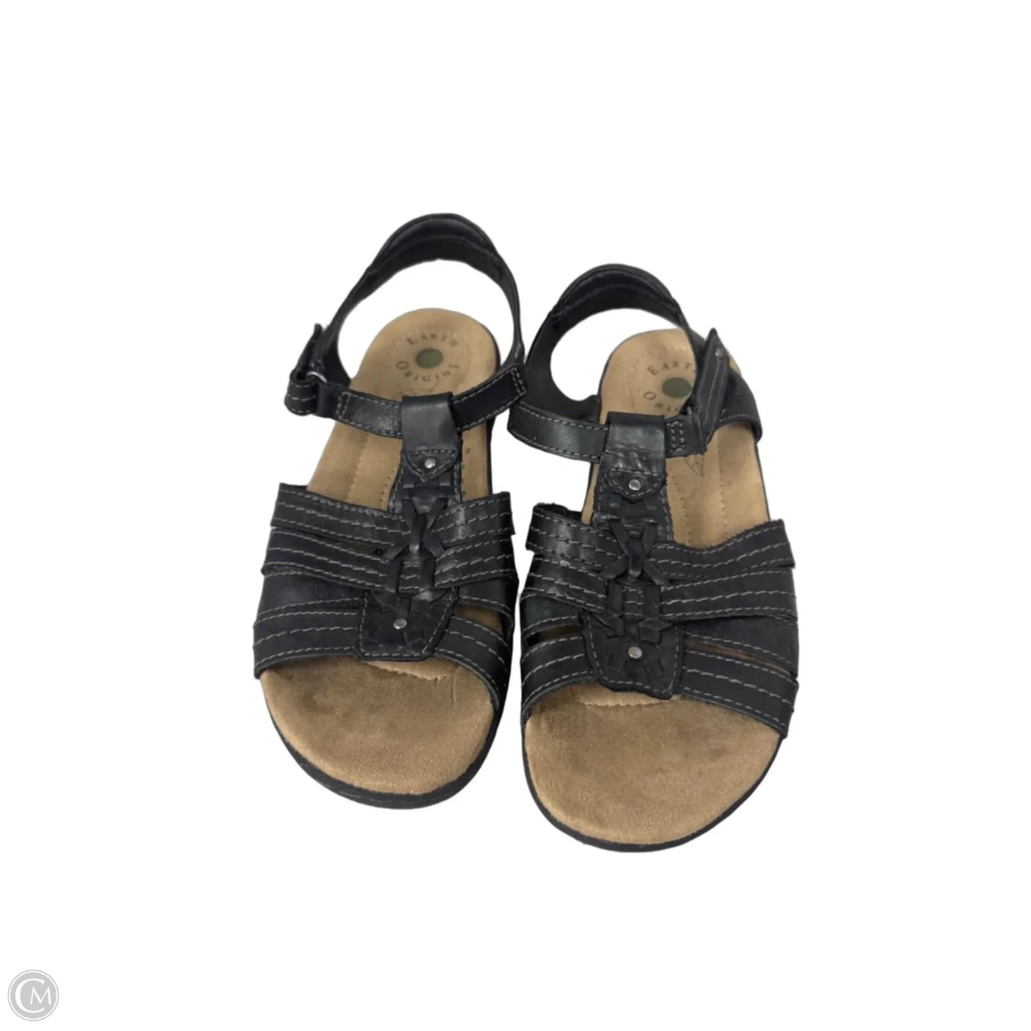Sandals Heels Platform By Earth Origins In Black & Tan, Size: 8