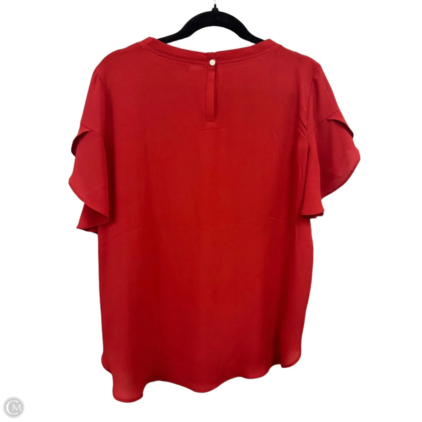 Top Short Sleeve By Loft In Coral, Size: M
