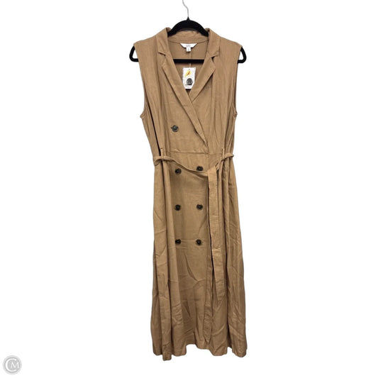Dress Casual Midi By Croft And Barrow In Tan, Size: Xl