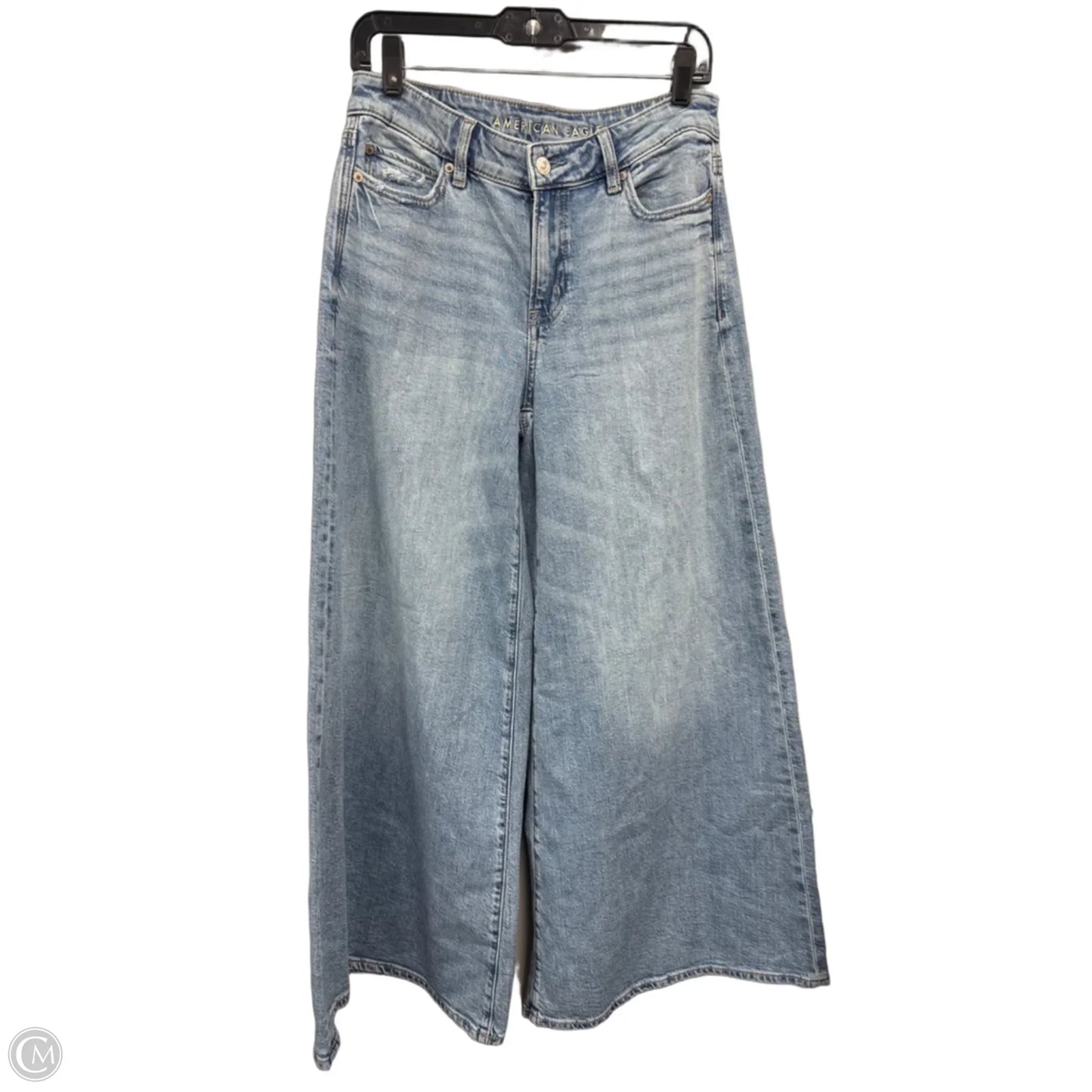 Jeans Wide Leg By American Eagle In Blue, Size: 4