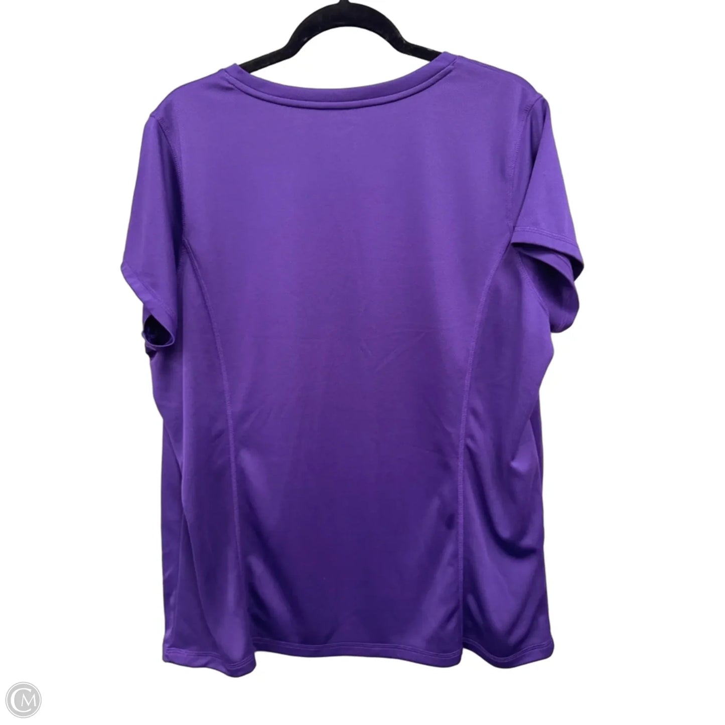 Athletic Top Short Sleeve By Made For Life In Purple, Size: 1x