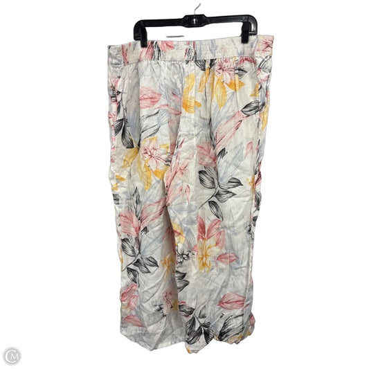 Pants Wide Leg By Clothes Mentor In Tropical Print, Size: 2x