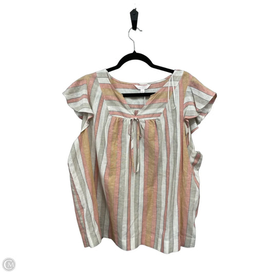 Top Short Sleeve By Lc Lauren Conrad In Striped Pattern, Size: Xxl
