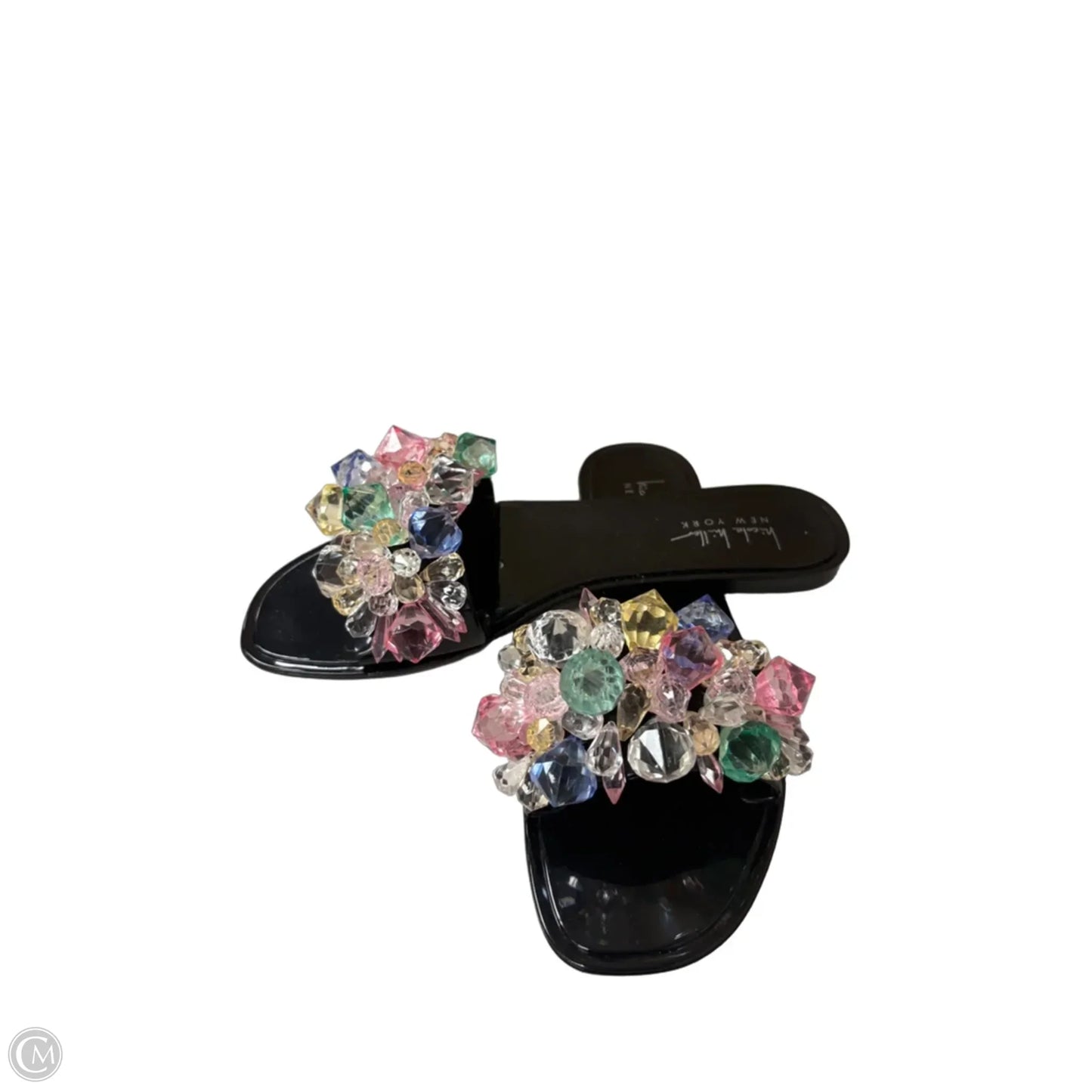 Sandals Flats By Nicole Miller In Black & Pink, Size: 8