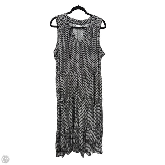 Dress Casual Maxi By Croft And Barrow In Black & White, Size: Xxl
