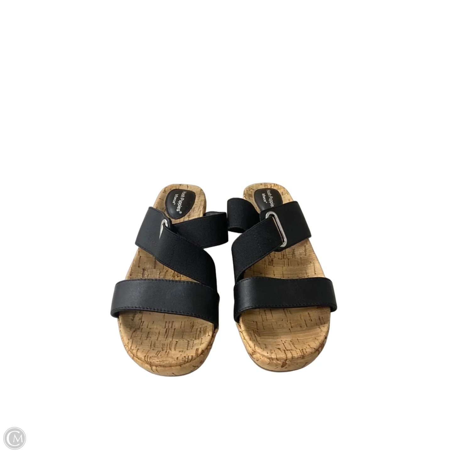 Sandals Heels Wedge By Hush Puppies In Black, Size: 6.5