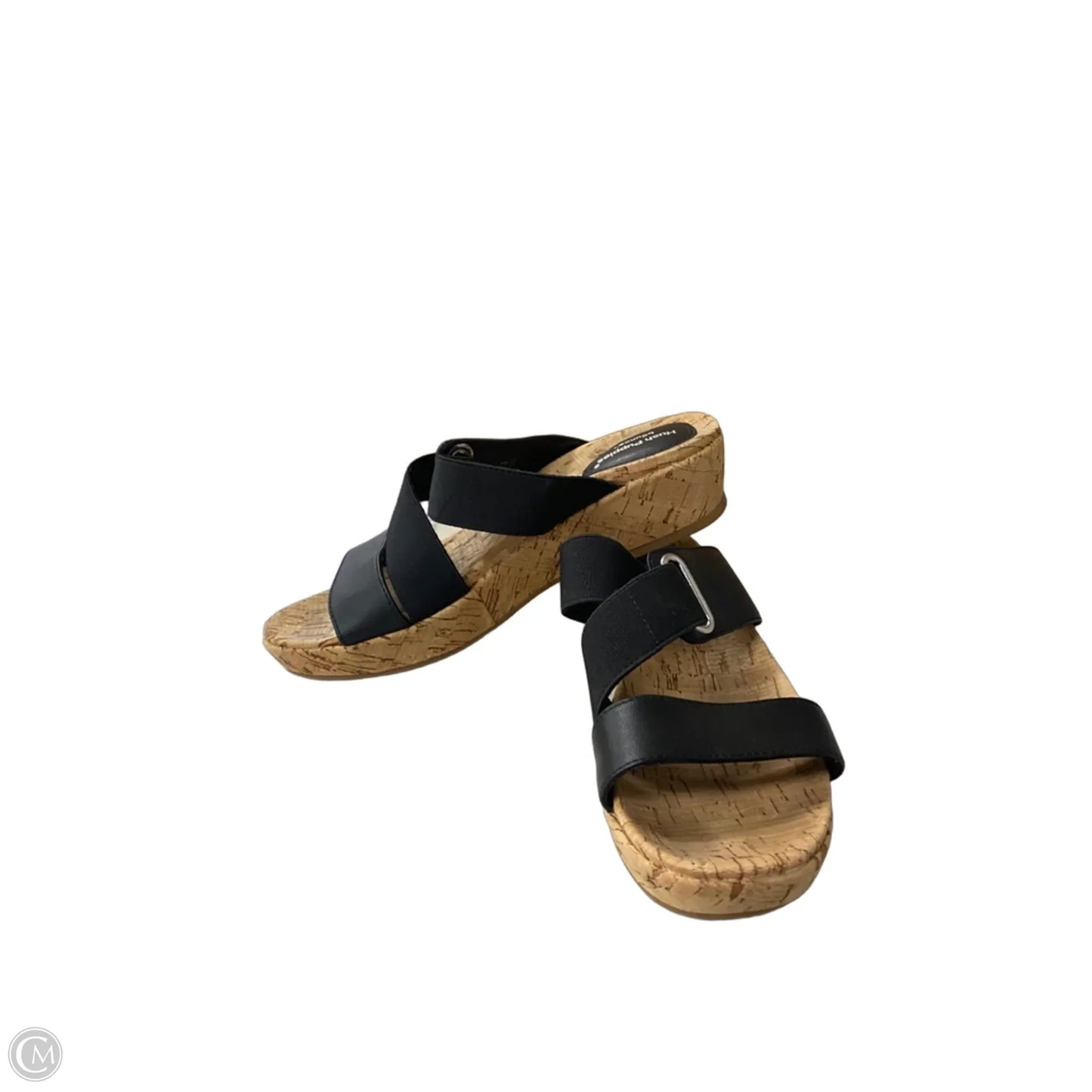 Sandals Heels Wedge By Hush Puppies In Black, Size: 6.5