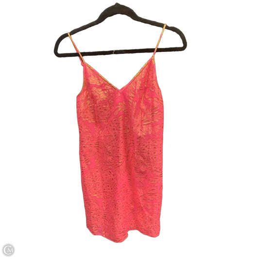 Dress Designer By Lilly Pulitzer In Gold & Pink, Size: Xxs