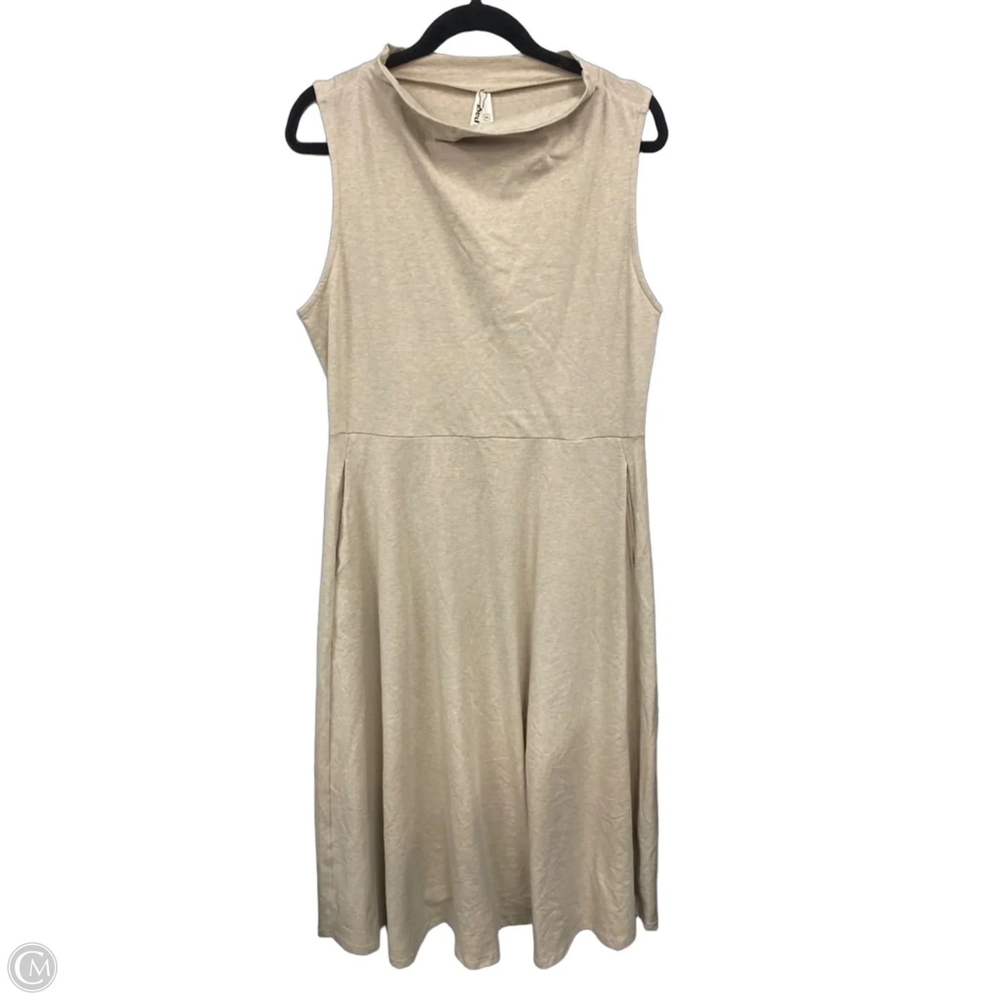 Dress Casual Midi By Pact In Tan, Size: Xl