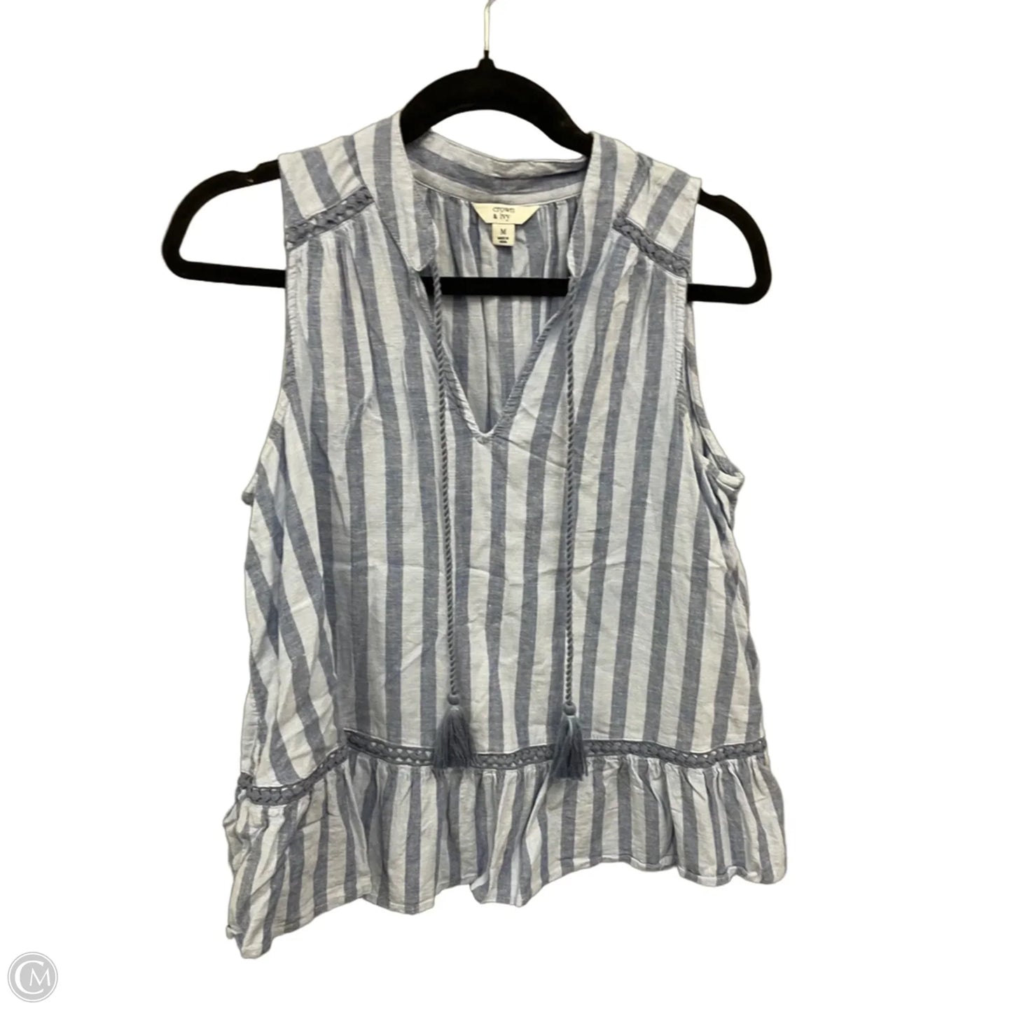 Top Sleeveless By Crown And Ivy In Blue, Size: M