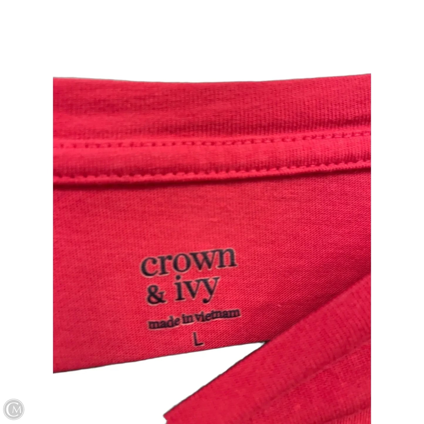 Top Short Sleeve By Crown And Ivy In Coral, Size: L