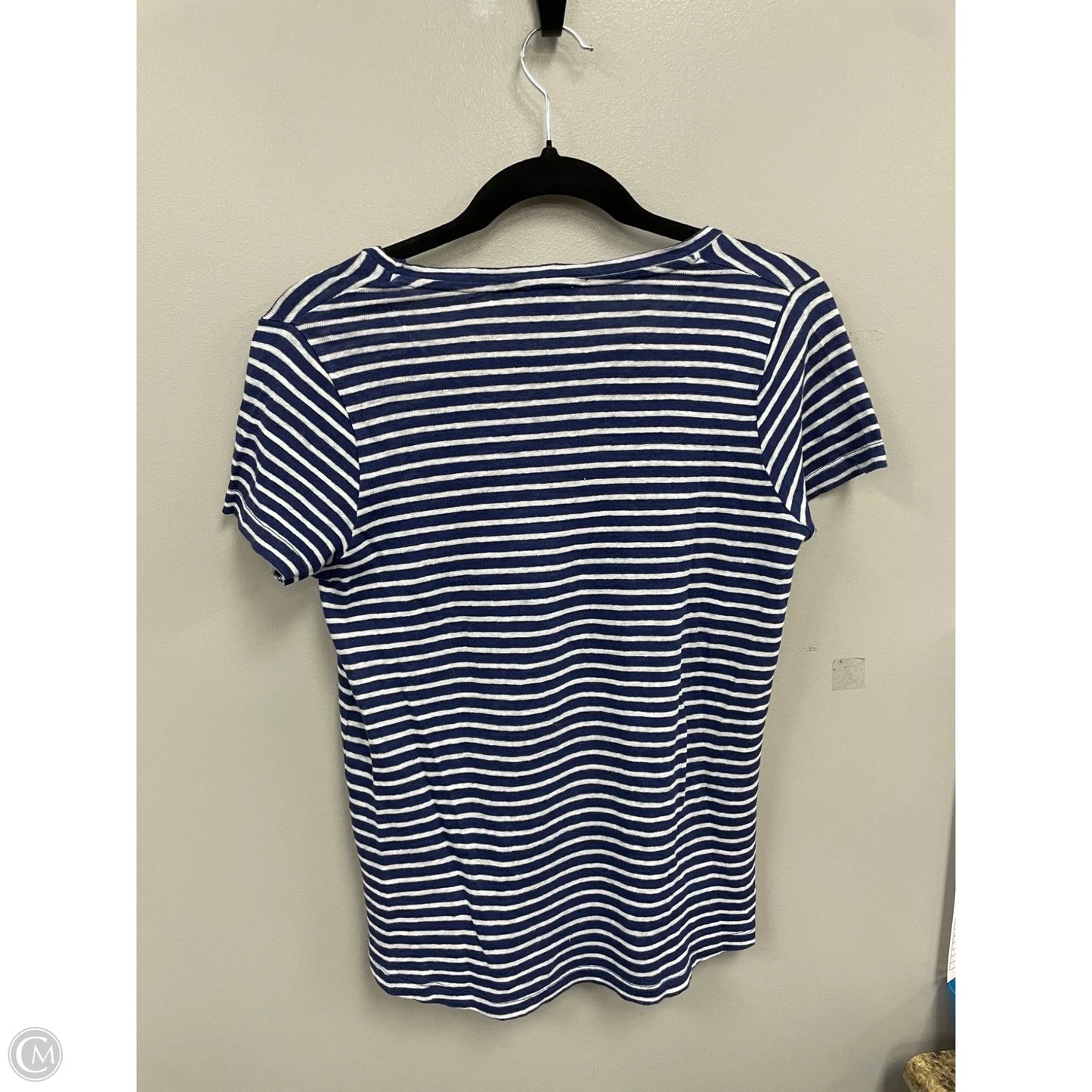 Top Short Sleeve By Vineyard Vines In Blue & White, Size: Xxs