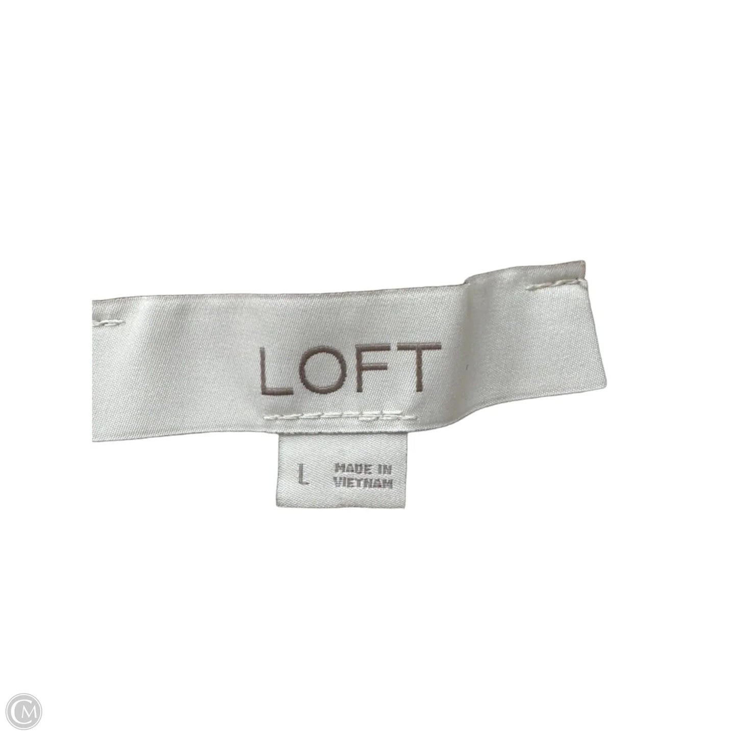 Dress Casual Short By Loft In Tan & White, Size: L
